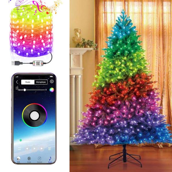 INTELIGENTNE LAMPKI CHOINKOWE LED - RGBLedy