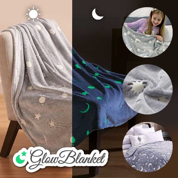 Magiczny kocyk świecący w ciemności - GlowBlanket 1+1 GRATIS