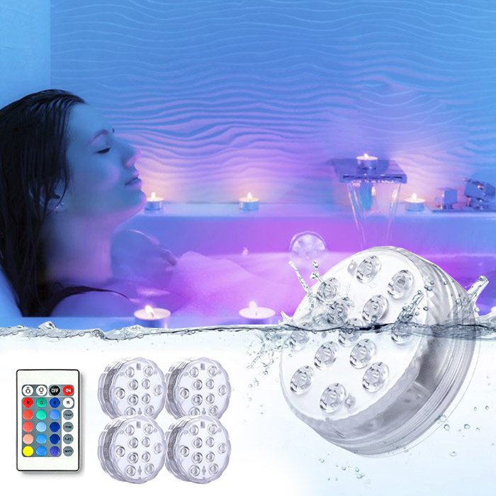 WODOODPORNE LAMPY LED (4 szt.)