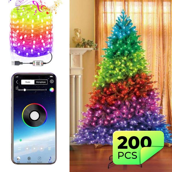 INTELIGENTNE LAMPKI CHOINKOWE LED - RGBLedy (1+1 GRATIS)