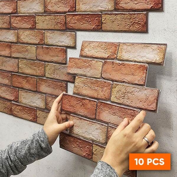 Naklejki 3d cegła na ścianę - Wallsticker