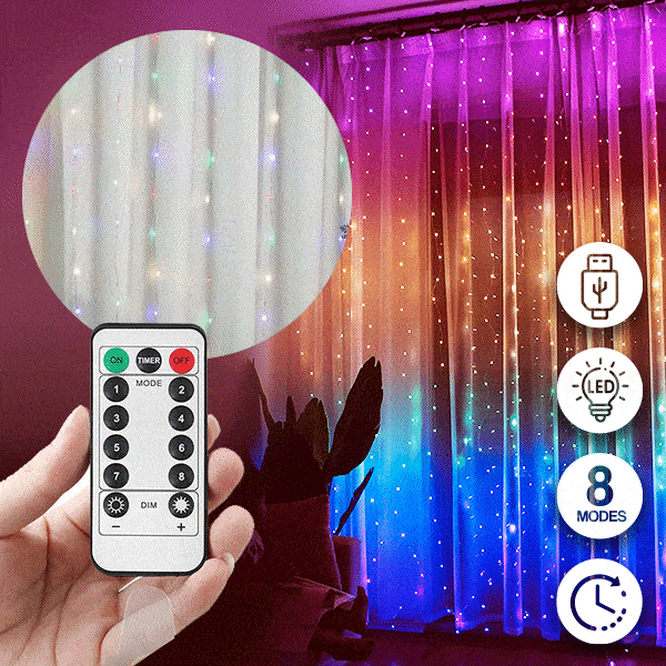 Wielokolorowa kurtyna świetlna z 300 diodami LED - Colorlights