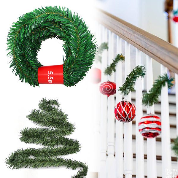 Bożonarodzeniowy łańcuch sosnowy, 5.5m - Garland