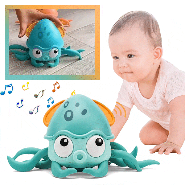 Zabawka interaktywna ośmiornica pełzająca z muzyką i światłami - Octopusy