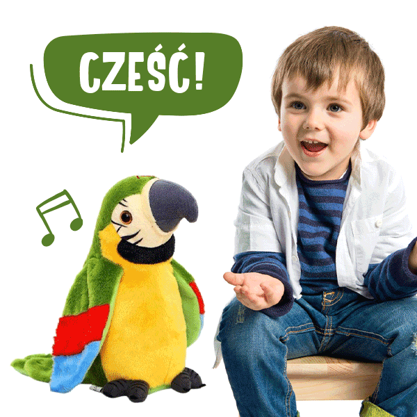 Pluszowy gadający papuga - Parrot