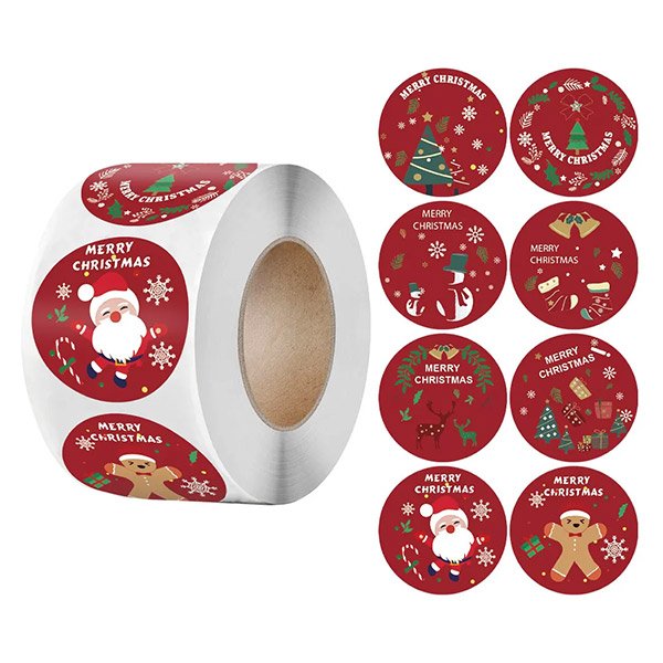 Naklejki bożonarodzeniowe (500 + 500 naklejek) - Christy